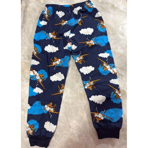 Baby has Airplane Pajama‎ Pants Kid's Blue Cloud Print 100cm 39in 4T - Picture 2 of 4